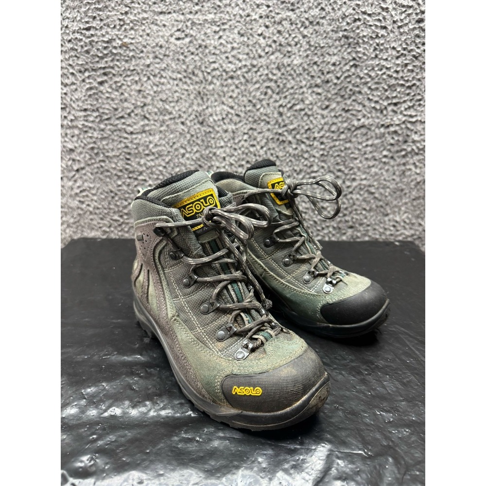 Asolo Fusion 70 GTX Waterproof Gore Tex Hiking Boots Green Womens Size 6 US